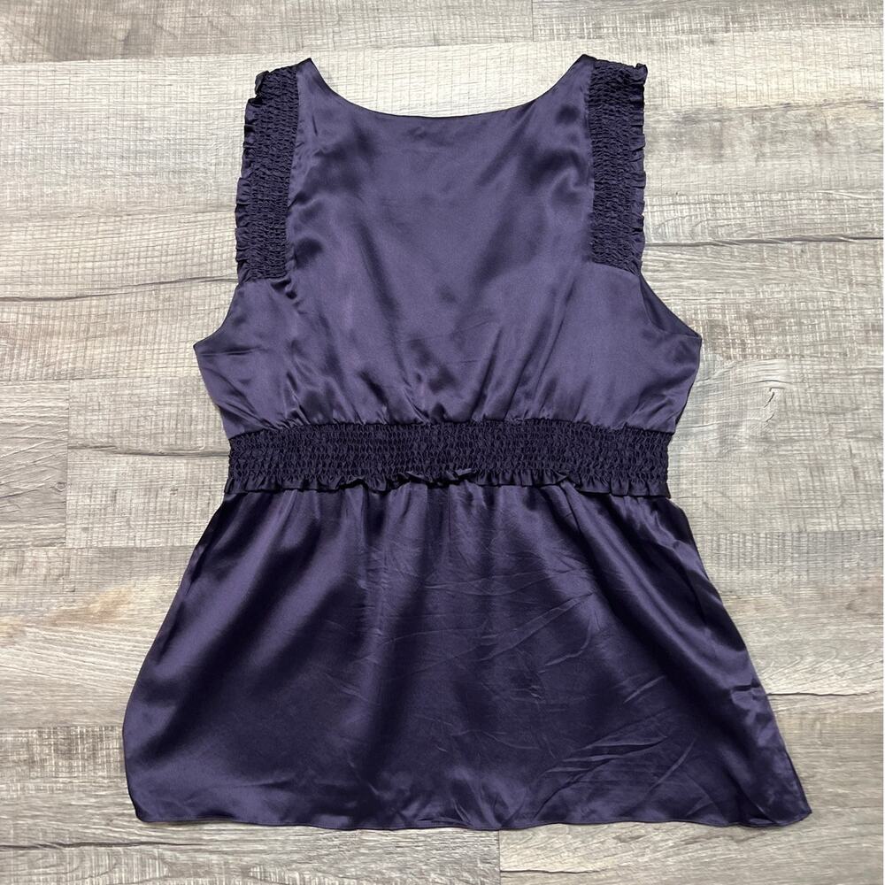 BCBGMaxAzria Deep Purple Satin Tank Top - Picture 2 of 7